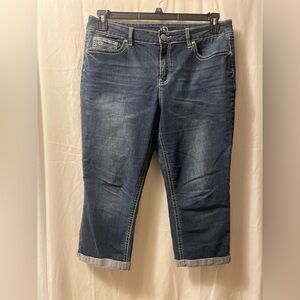 New Directions Blue Ankle Capri Jeans